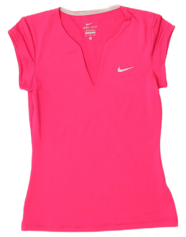 Camiseta Nike Feminina Dri Fit Top UK 8 Pequena Rosa
