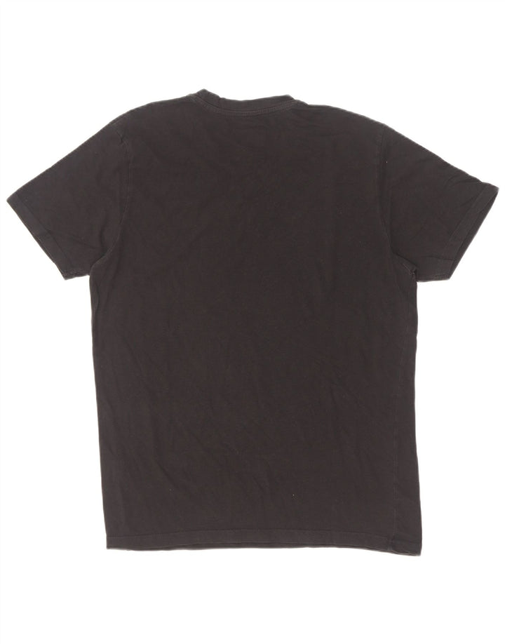 Camiseta gráfica masculina Kappa Top médio algodão preto