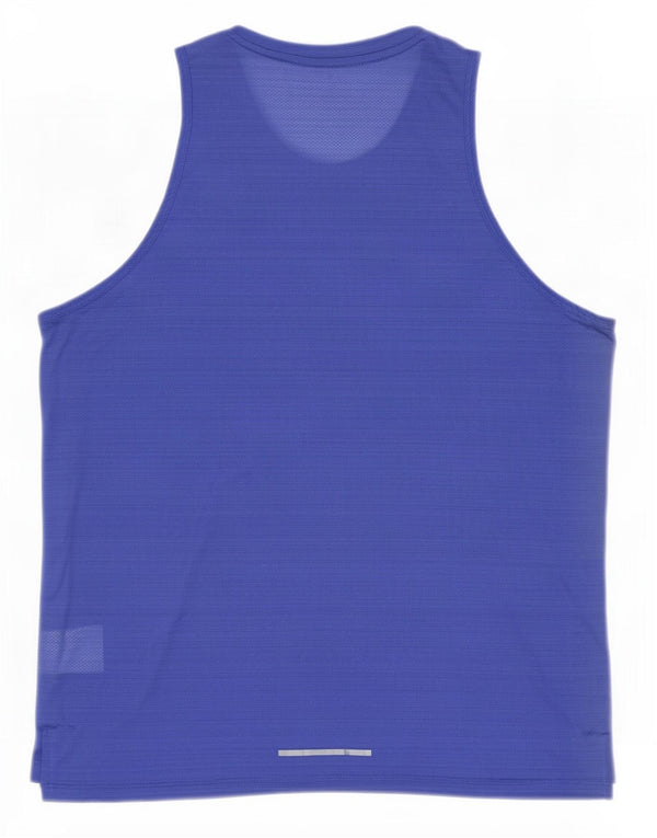 Colete Nike Masculino Dri Fit Top Grande Listrado Azul Poliéster