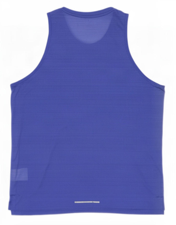 Colete Nike Masculino Dri Fit Top Grande Listrado Azul Poliéster
