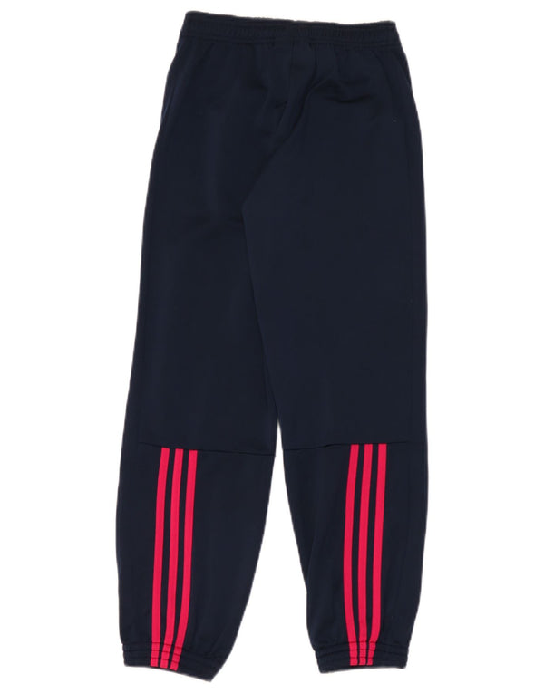 Adidas meninos calças de treino joggers 11-12 anos azul marinho poliéster