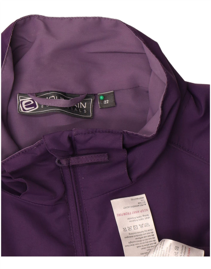 Jaqueta corta-vento feminina Mountain Essentials poliéster roxo Reino Unido 22 3XL