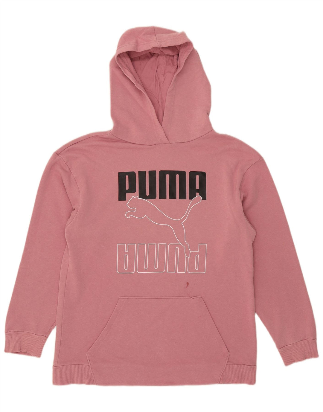 Puma Mens Graphic Hoodie Jumper Médio Rosa