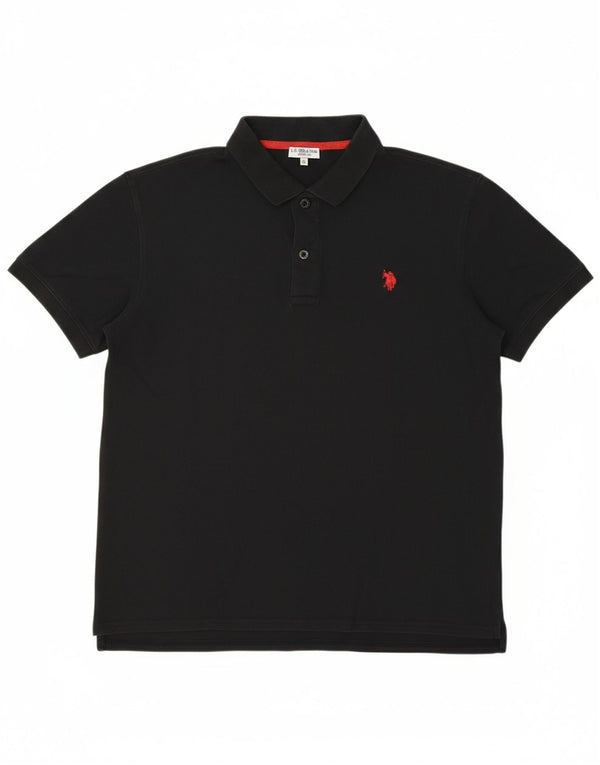 ASSN POLO DOS EUA. Camisa Polo Masculina XL Algodão Preto