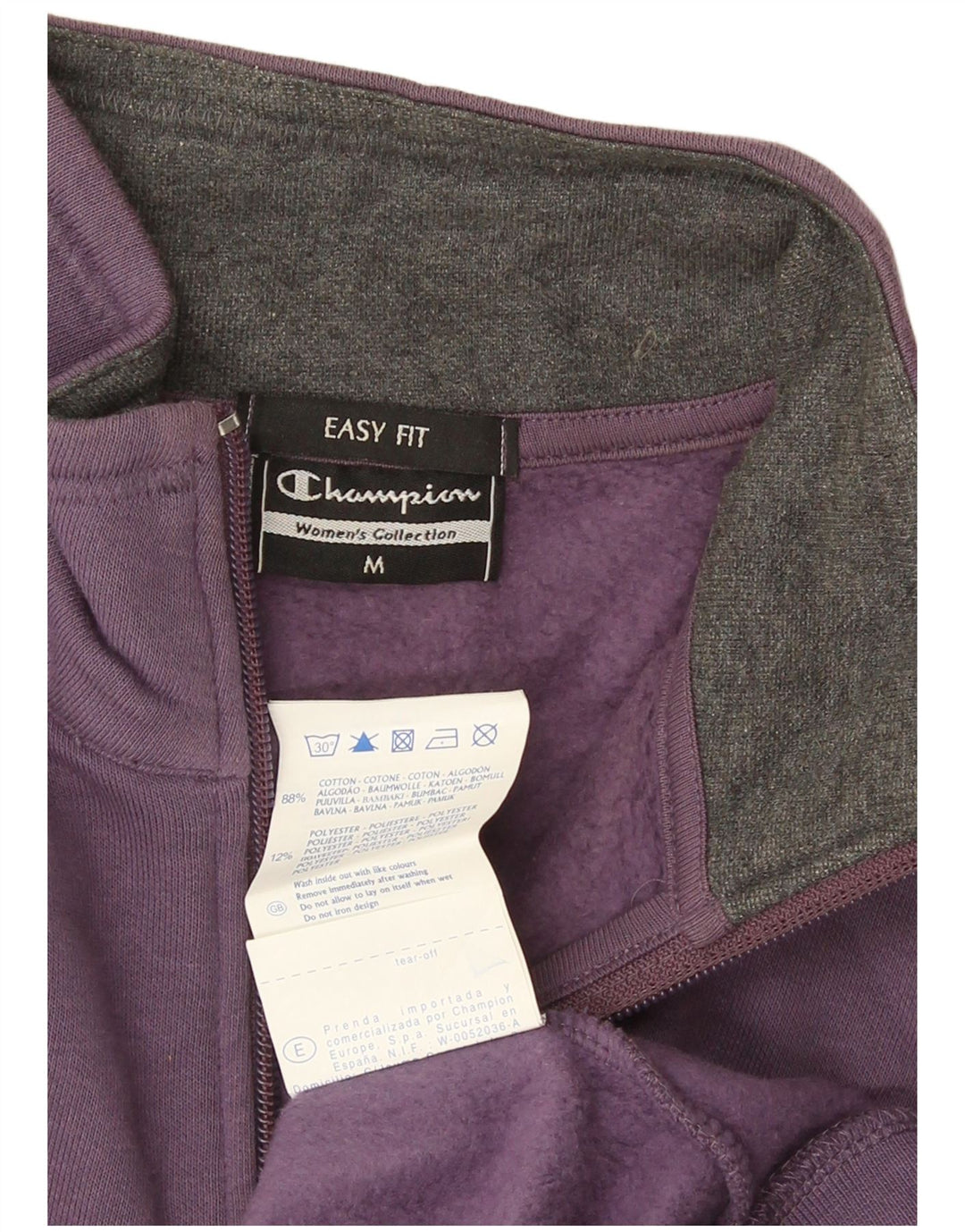 Jaqueta feminina Champion UK 14 algodão roxo médio