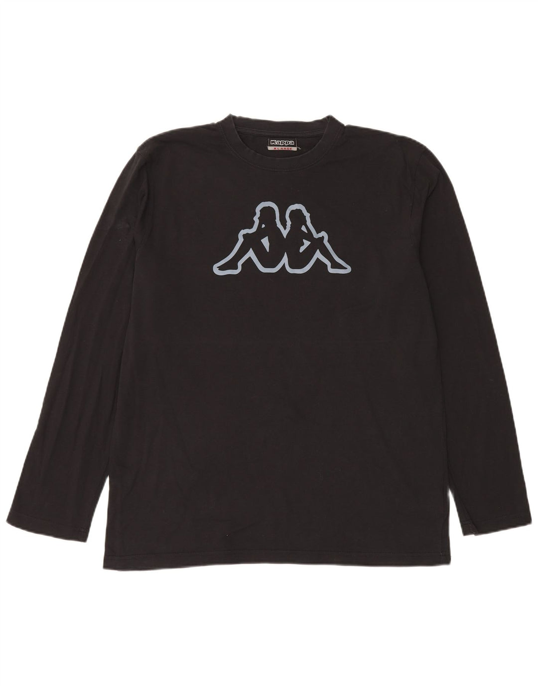 Kappa Mens Graphic Top Manga Longa XL Algodão Preto
