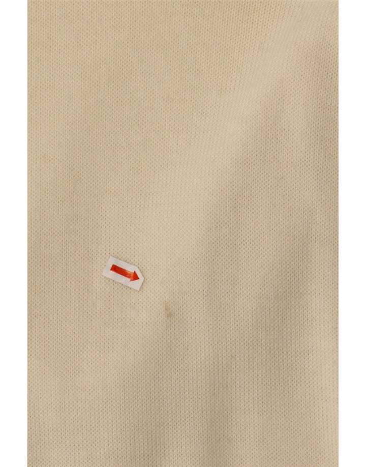 Suéter feminino BODE com gola polo e palangre UK 16 grande off white