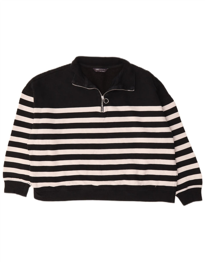Suéter de moletom oversized feminino Marks & Spencer Reino Unido 16 grande preto