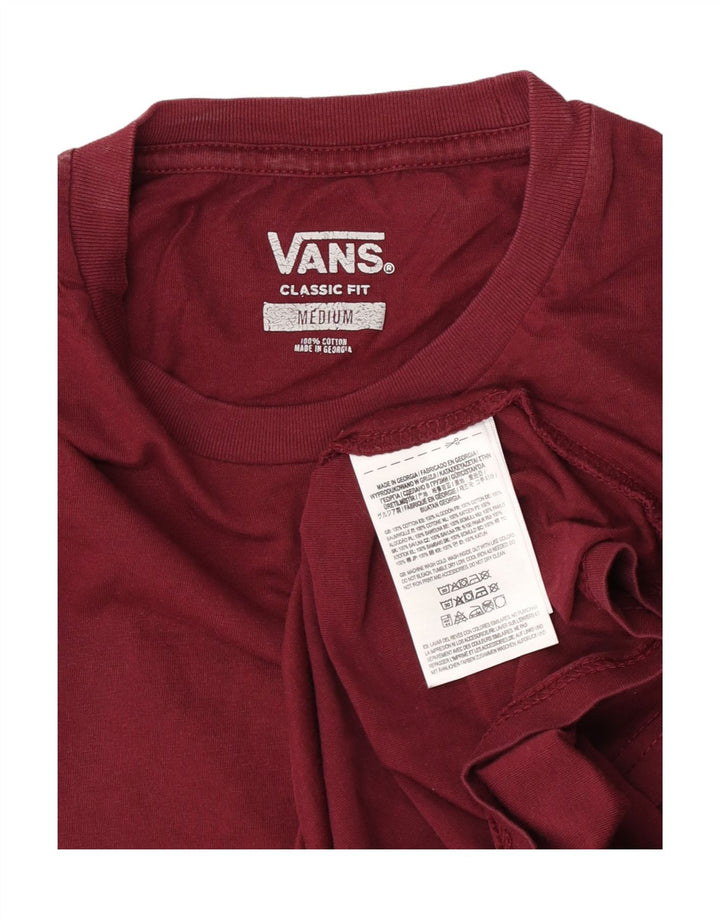 Camiseta Vans Masculina Classic Fit Top Médio Algodão Borgonha