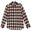 Camisa masculina de flanela French Connection algodão xadrez preto médio