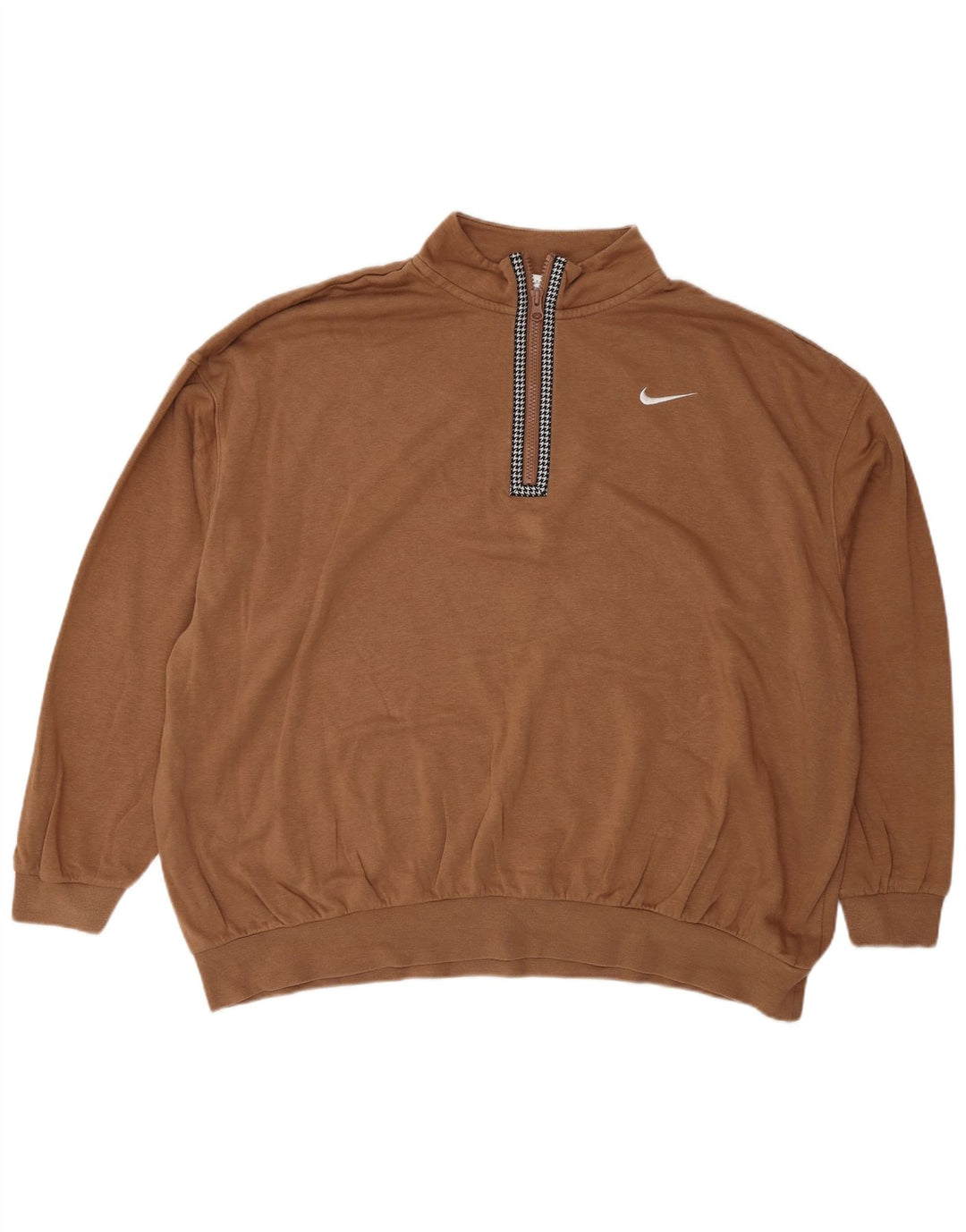 Moletom feminino Nike gráfico oversized jumper UK 16 grande algodão marrom