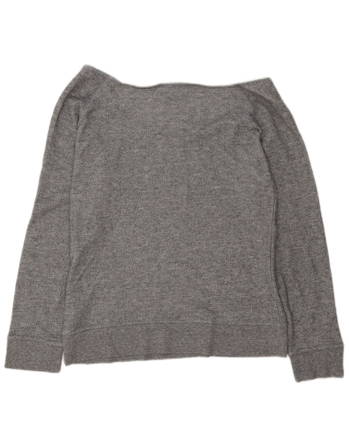 Suéter feminino Hard Rock Cafe sem ombro Reino Unido 16 grande cinza