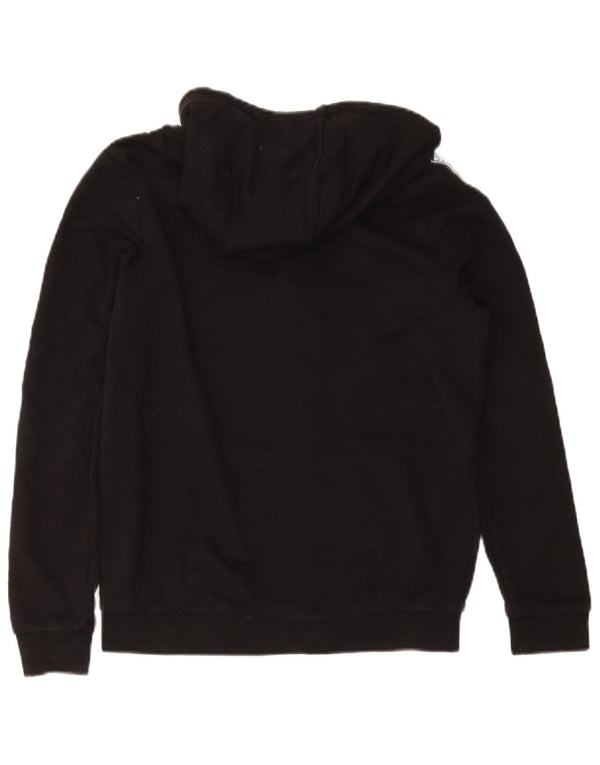 Puma Womens Graphic Zip Hoodie Sweater UK 10 Small Black Cotton