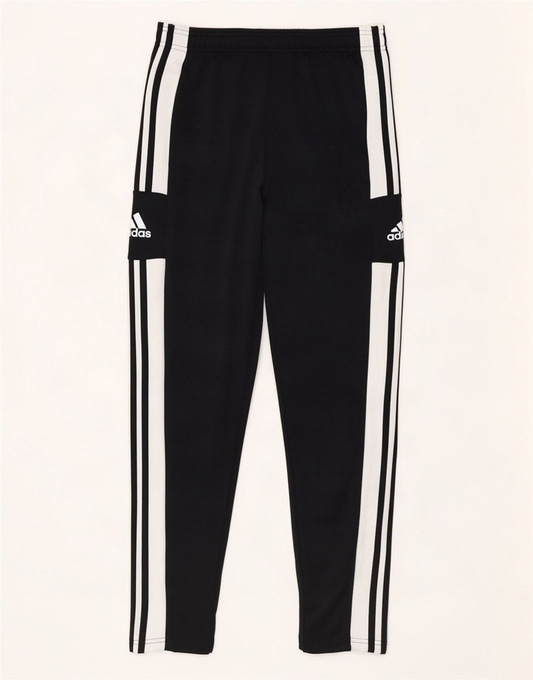 Calça de treino masculina Adidas Aeroready pequena preta colorblock poliéster