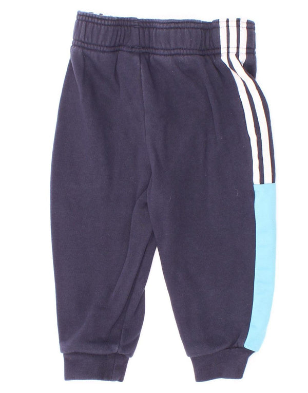 Calças de treino Adidas Baby Boys 12-18 meses Azul marinho Colorblock