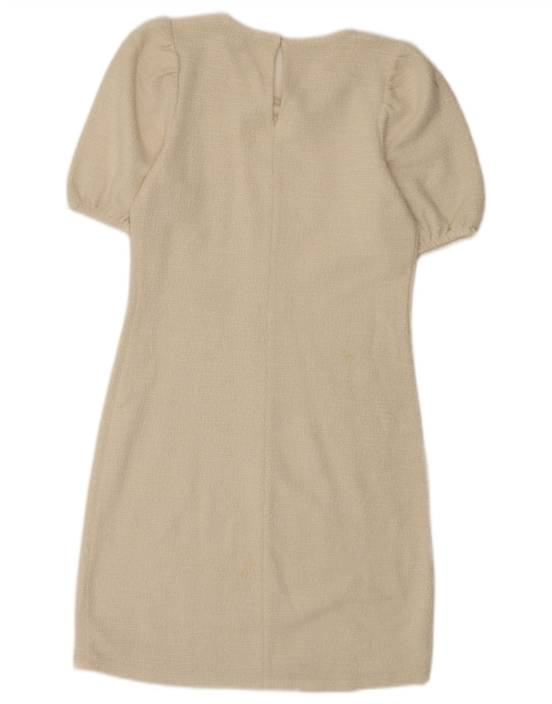 Vestido bainha feminino Zara Reino Unido 8 pequeno algodão branco