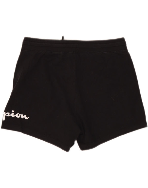 Shorts esportivos gráficos femininos Champion UK 14 grande algodão preto