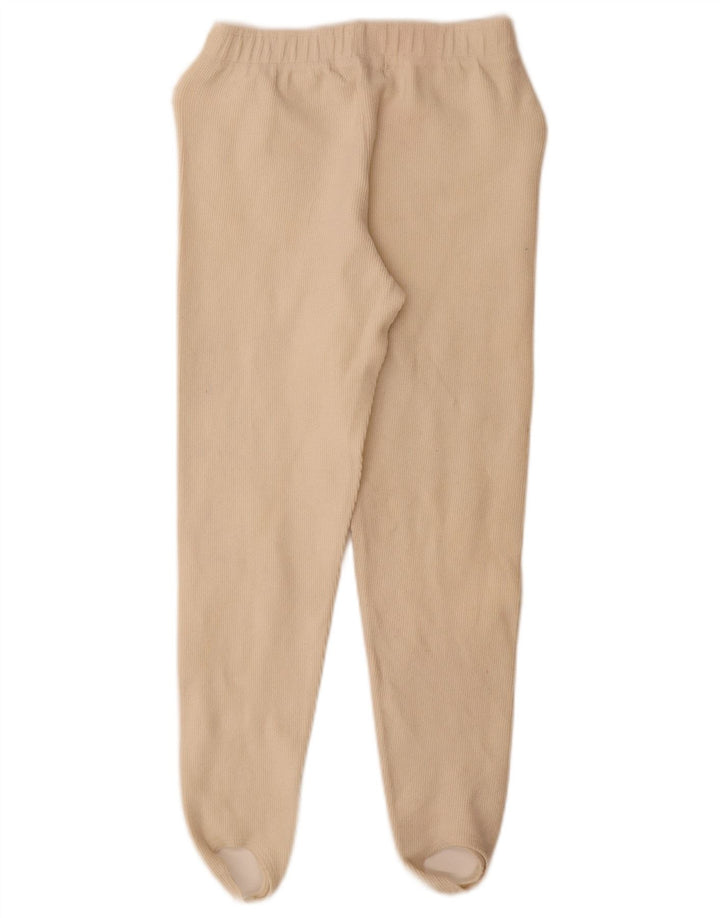 Leggings de estribo feminino American Place UK 12 algodão branco médio