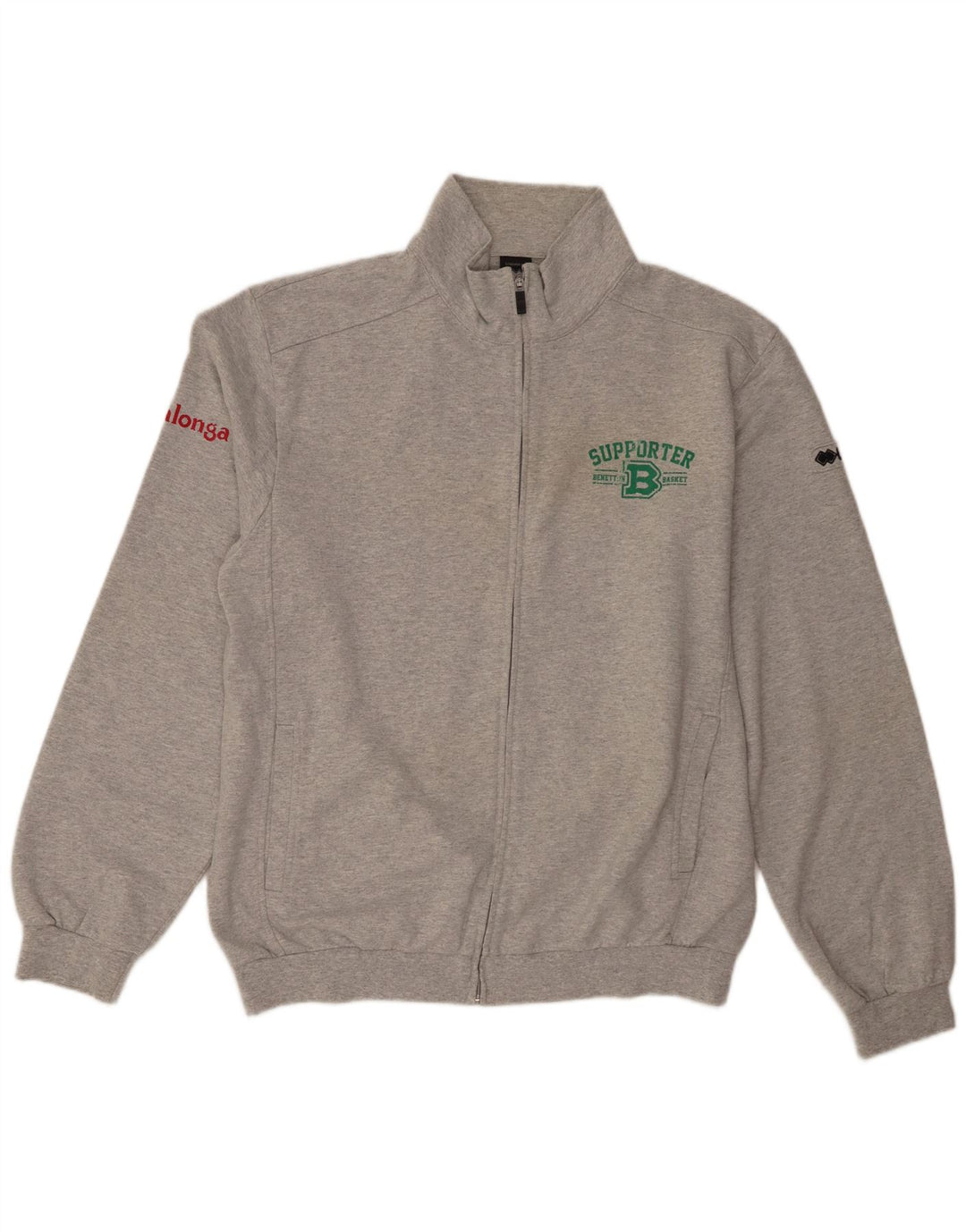 Jaqueta masculina Errea com agasalho gráfico 3XL algodão cinza