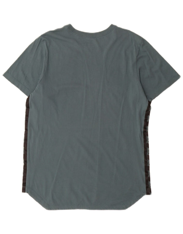 Camiseta gráfica masculina Nike grande bloco colorido cinza