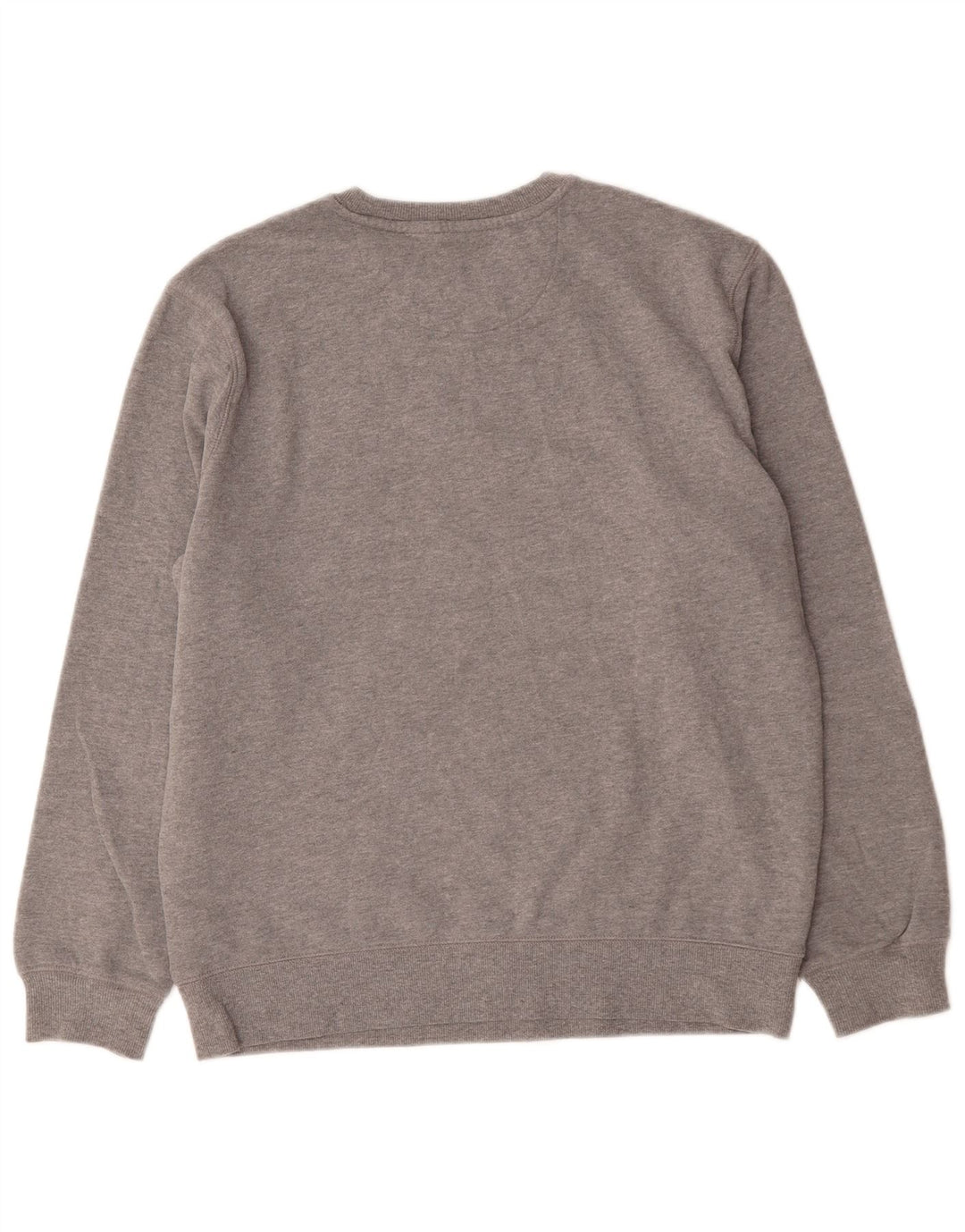 Dkny moletom gráfico masculino jumper médio cinza algodão manchado