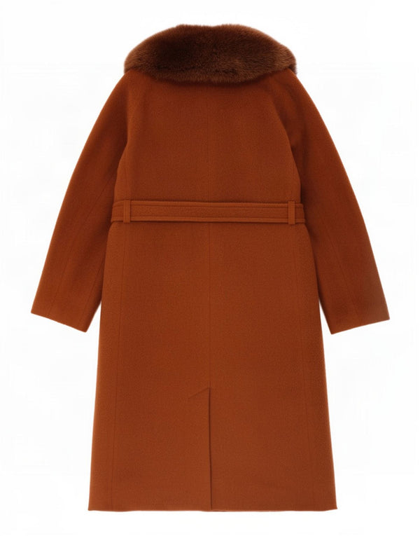 Sobretudo feminino Herno EU 50 2XL marrom mohair