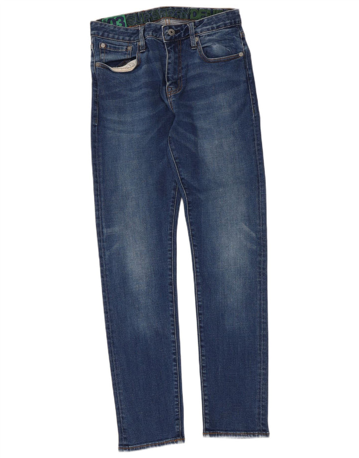 Jeans Superdry Feminino Slim W30 L32 Azul Algodão