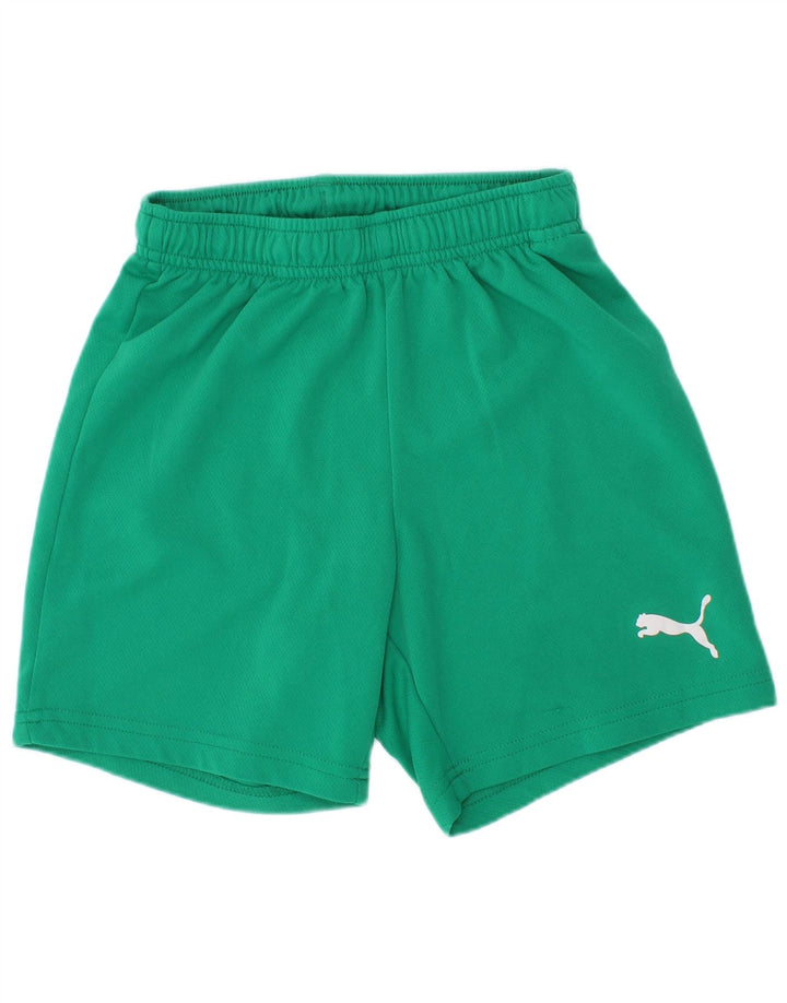 Shorts esportivos Puma meninos 7-8 anos verde poliéster