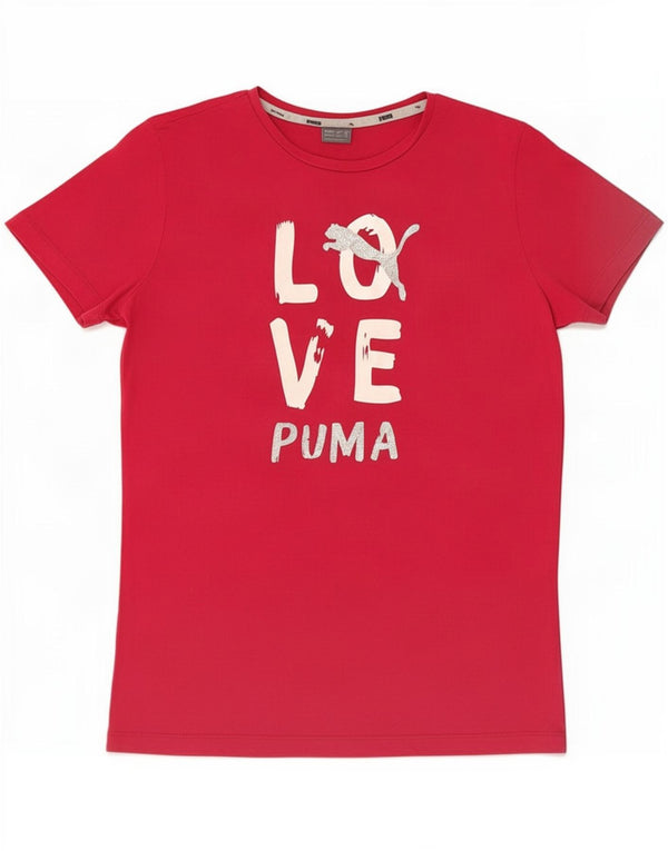 Camiseta Puma Meninas Graphic 15-16 Anos Algodão Rosa