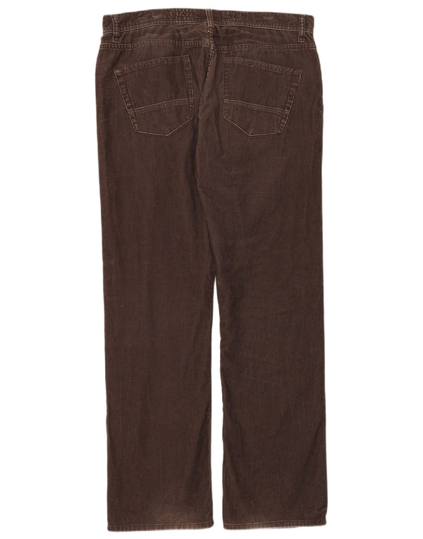 White Stuff Mens Straight Regular Corduroy Trousers W34 L32 Brown Cotton