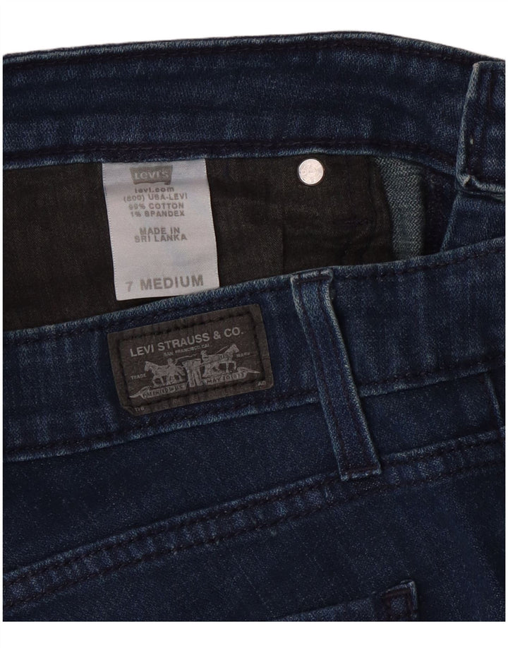 Calça jeans feminina Levi's 524 Super Low Slim US 7 Médio W32 L31 Azul Algodão