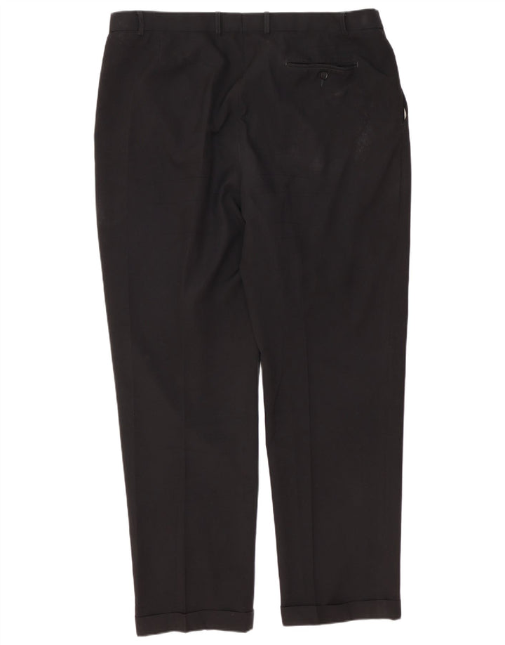 Calça masculina Marks & Spencer com pegged suit W40 L33 poliéster preto