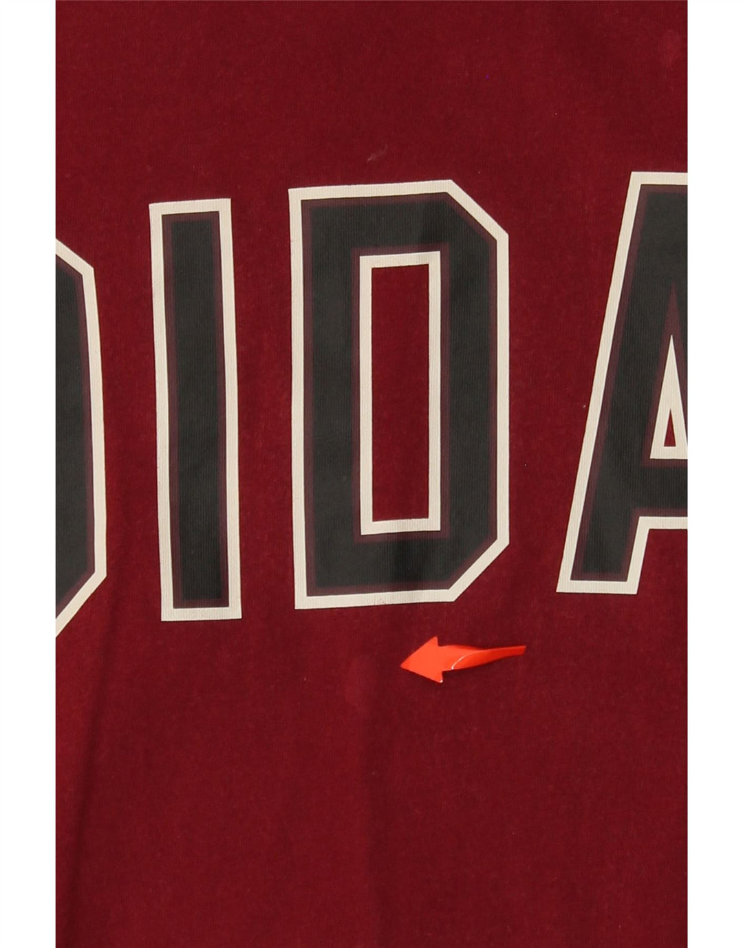 ADIDAS Womens Graphic T-Shirt Top Reino Unido Pequeno 10 Borgonha Colourblock