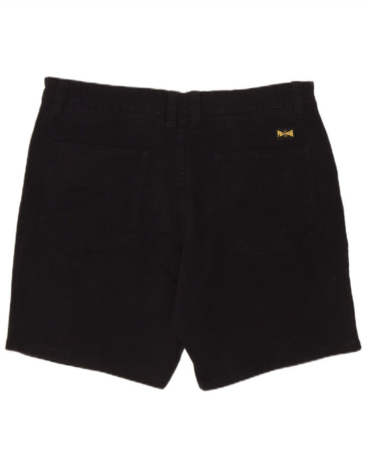 Shorts jeans masculino Pull & Bear EU 44 grande W34 algodão preto