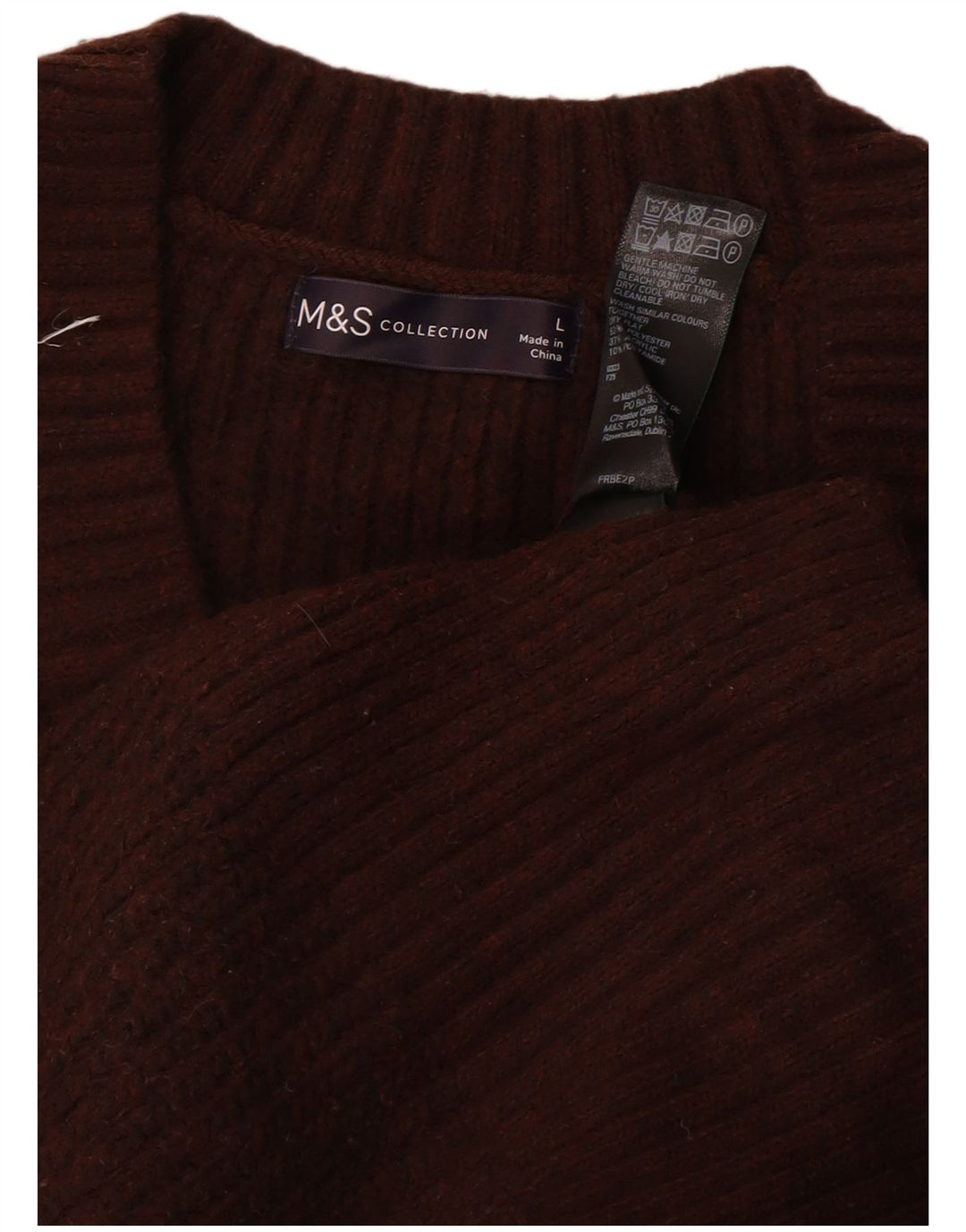 Regata feminina Marks & Spencer com colete Reino Unido 16 grande poliéster marrom
