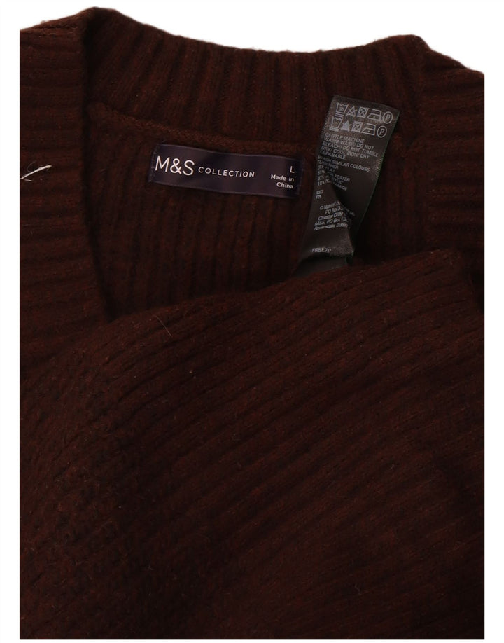 Regata feminina Marks & Spencer com colete Reino Unido 16 grande poliéster marrom