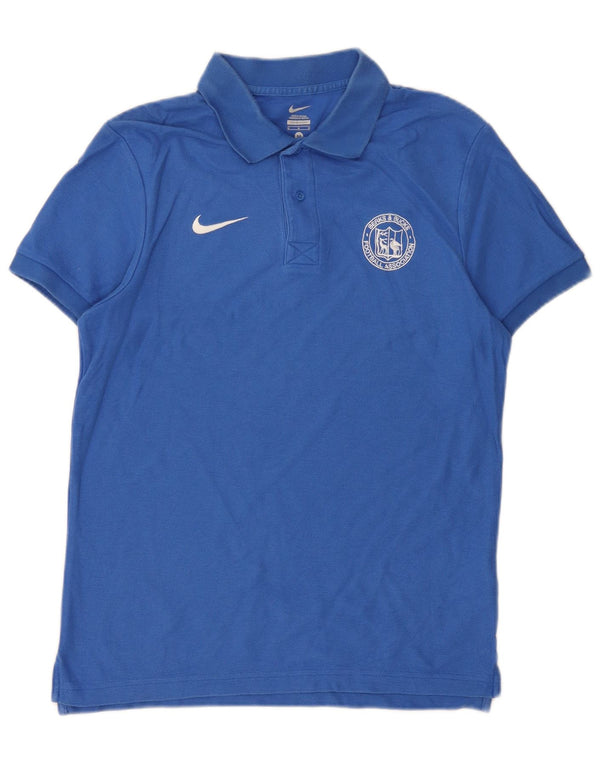 Camisa polo masculina Nike médio azul algodão