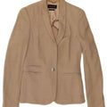 Jaqueta blazer feminina MASSIMO DUTTI com 1 botão EU 36 XS Bege Viscose