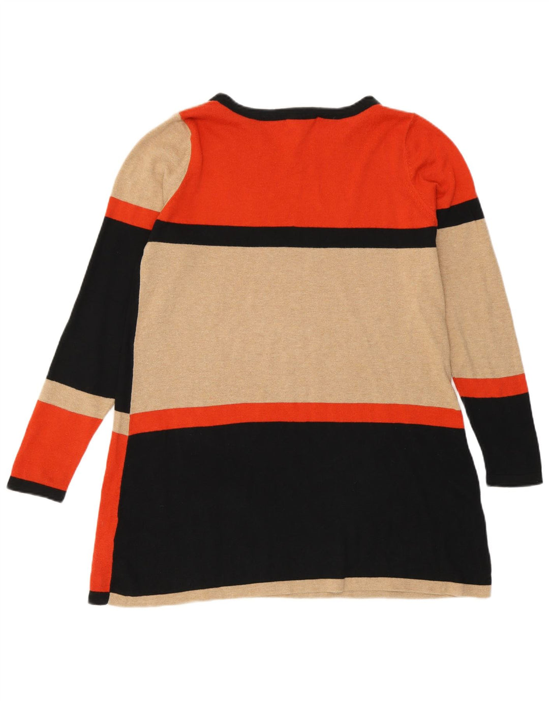 Suéter feminino Marks & Spencer com gola redonda Reino Unido 14 médio laranja