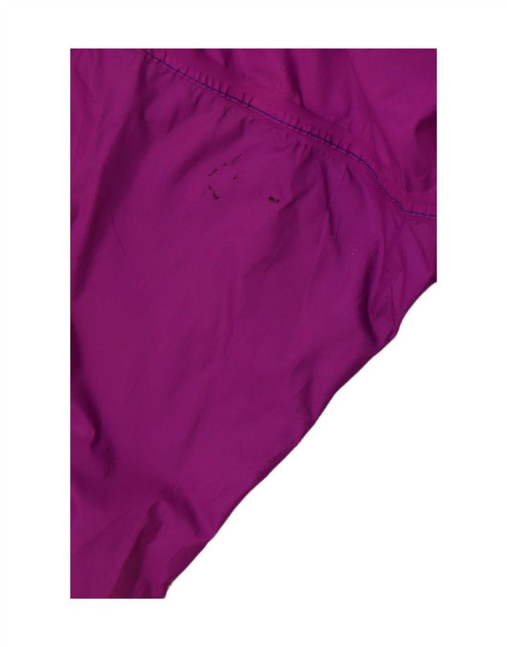 Jaqueta de chuva feminina com capuz J JEANTEX UK 44/46 2XL roxo colorblock