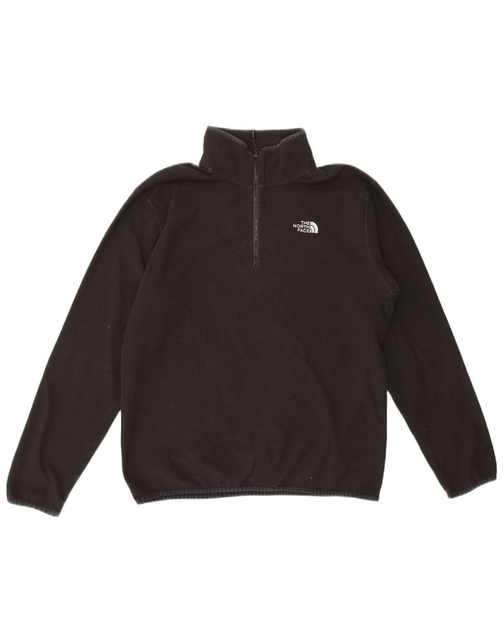 Suéter de lã masculino The North Face com zíper e gola média poliéster preto