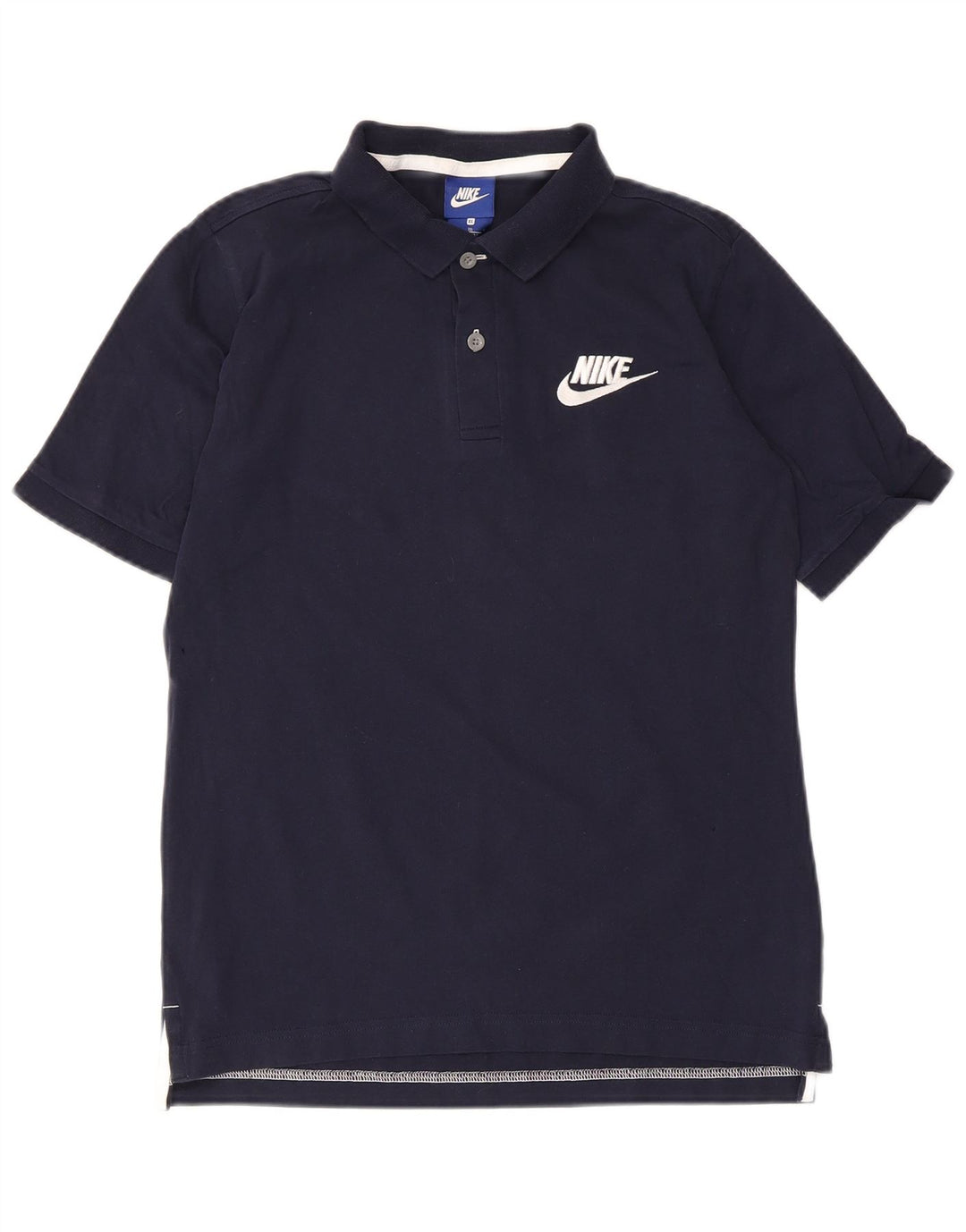 Camisa pólo Nike Boys 13-14 anos azul marinho algodão