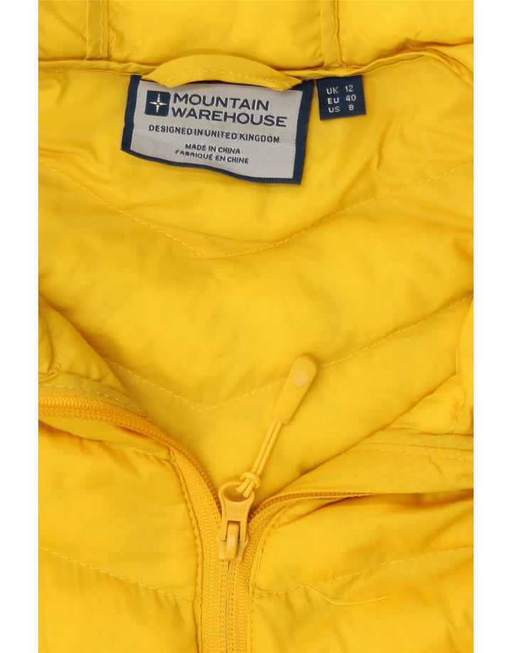 Jaqueta acolchoada com capuz feminino Mountain Warehouse UK 12 médio amarelo