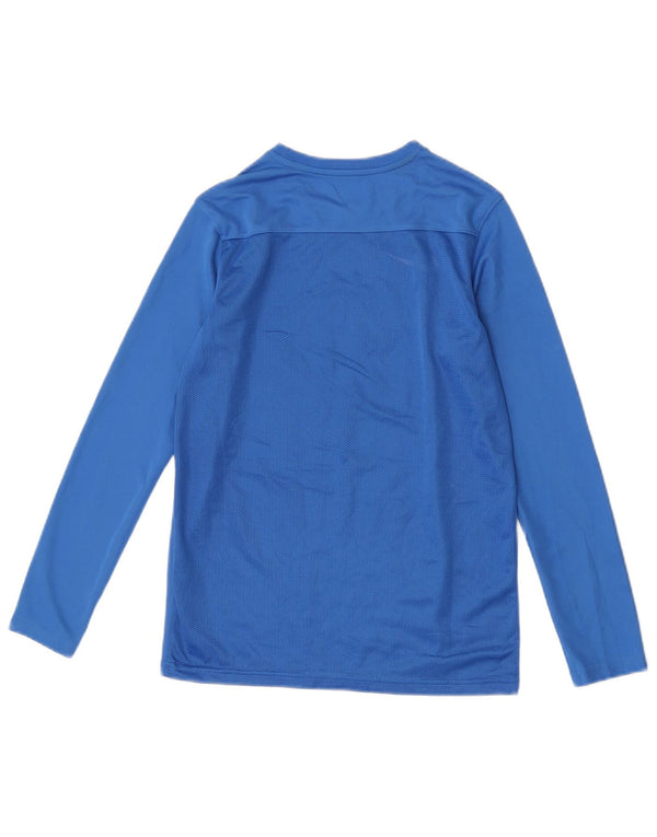 Top Nike Boys Dri Fit manga comprida 12-13 anos grande azul