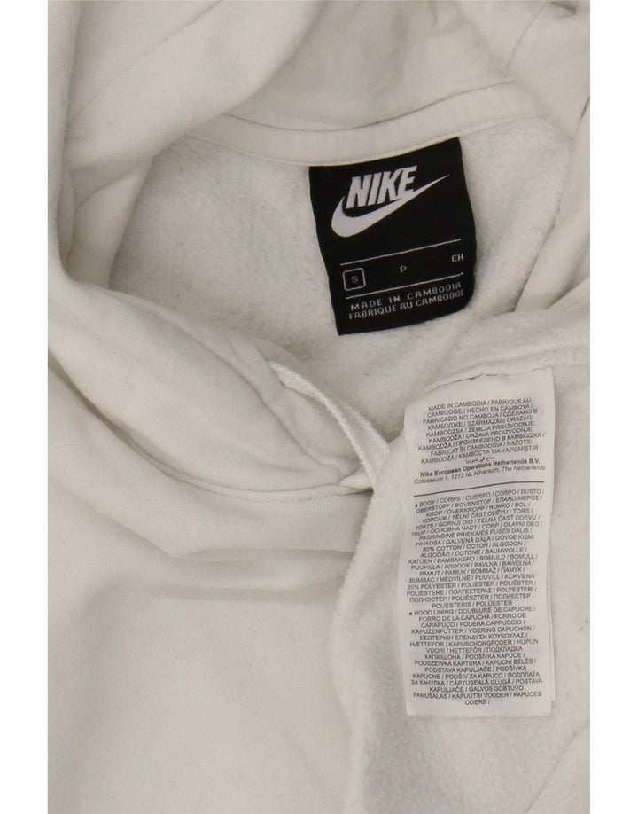 NIKE Mens Hoodie Jumper Small White Cotton Vintage Nike and Second-Hand Nike from Messina Hembry 