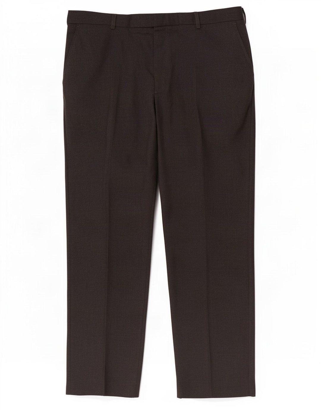 Calça masculina de terno reto Marks & Spencer W42 L33 poliéster preto