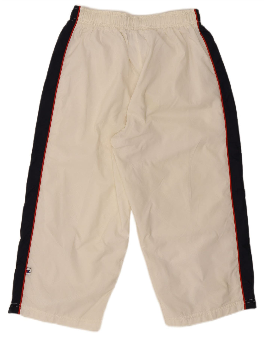 Calça de treino masculina Capri Champion pequena branca colorblock nylon