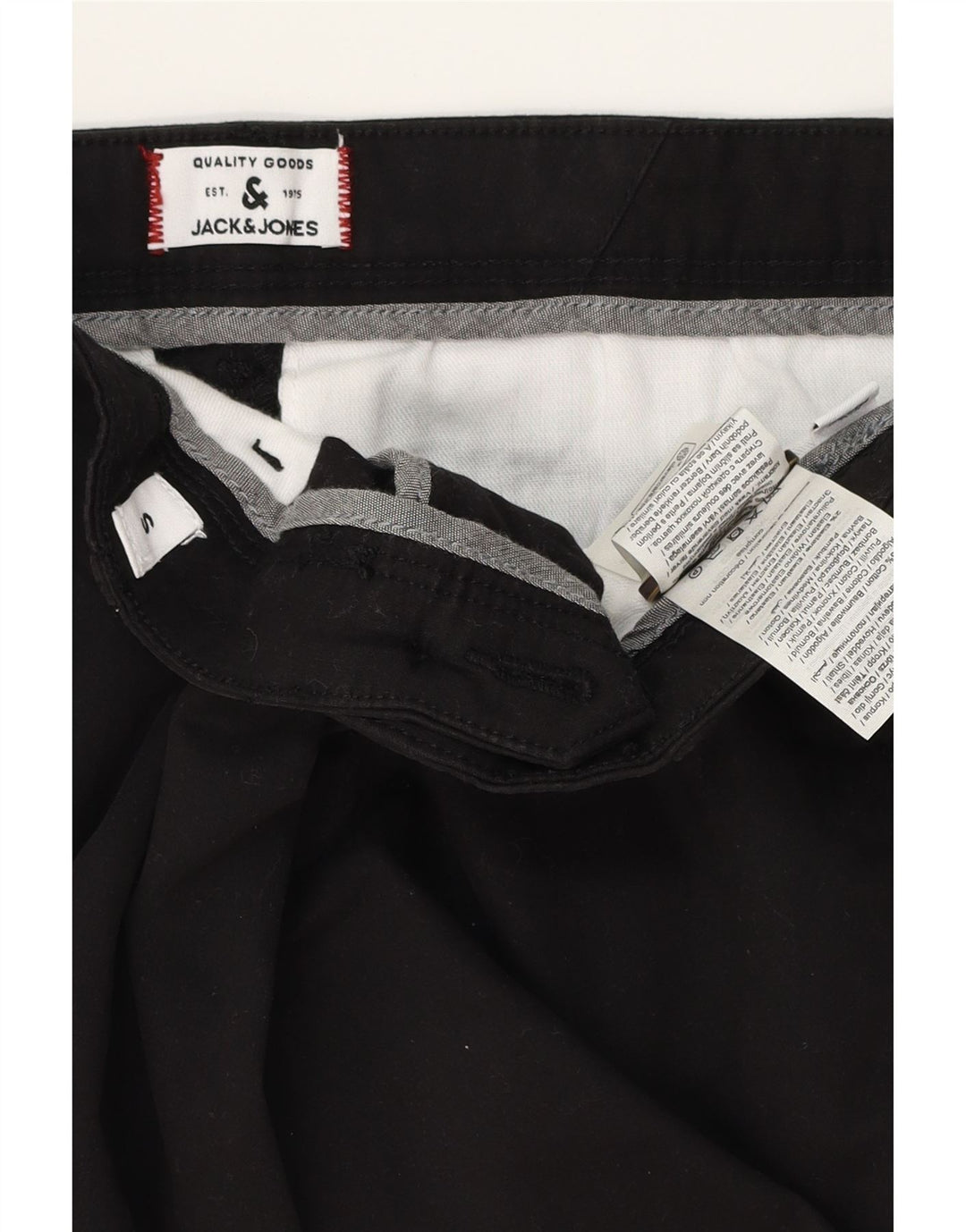 Shorts Chino Masculino Jack & Jones Pequeno W29 Algodão Preto