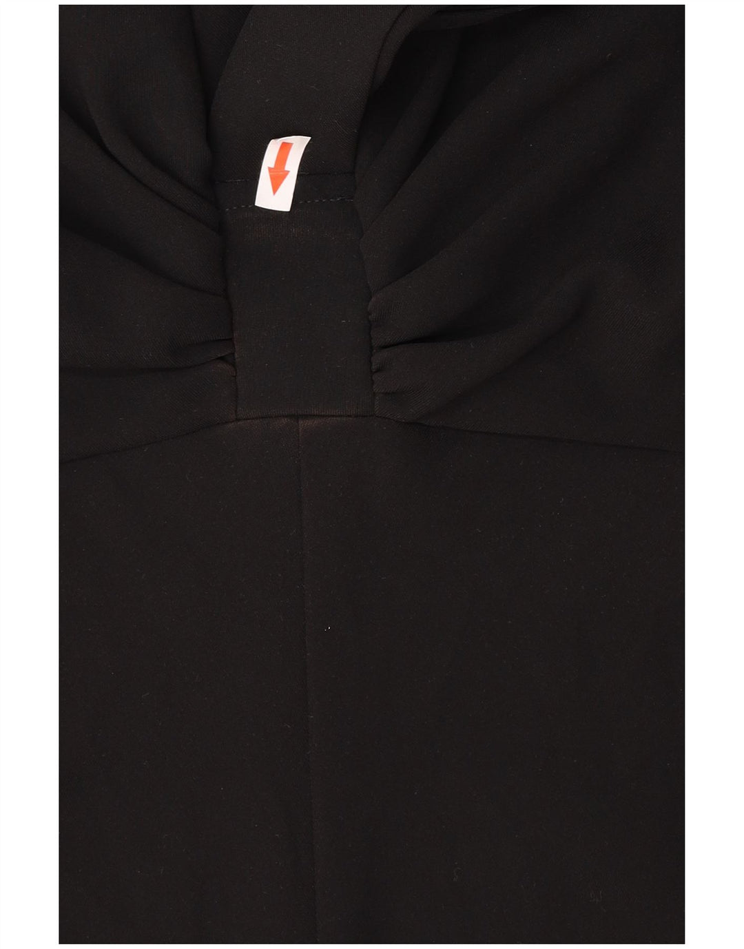 Vestido feminino Laura Ashley sem mangas evasê Reino Unido 12 poliéster preto médio