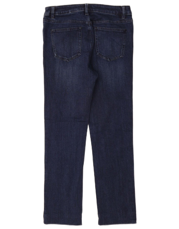 Próximo Jeans feminino de cintura média slim UK 12 médio W30 L29 algodão azul